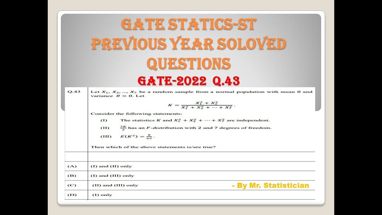 Gate Statistics Solution YouTube