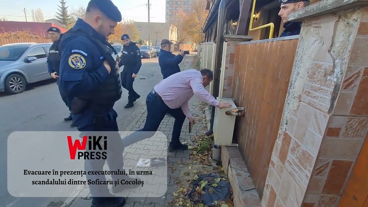 Evacuare cu executor, jandarmi și polițiști la un duplex din Iași
