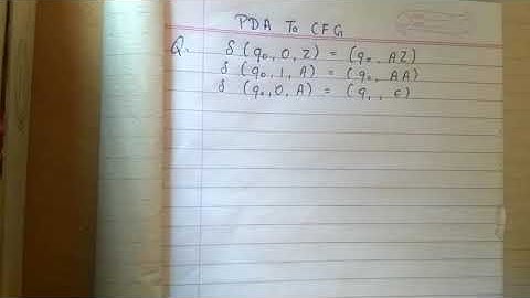 PDA to CFG conversion
