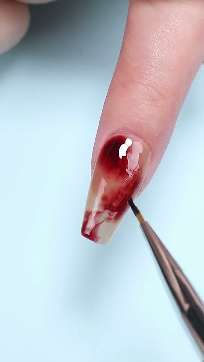Red Marble Nail Art BORN PRETTY