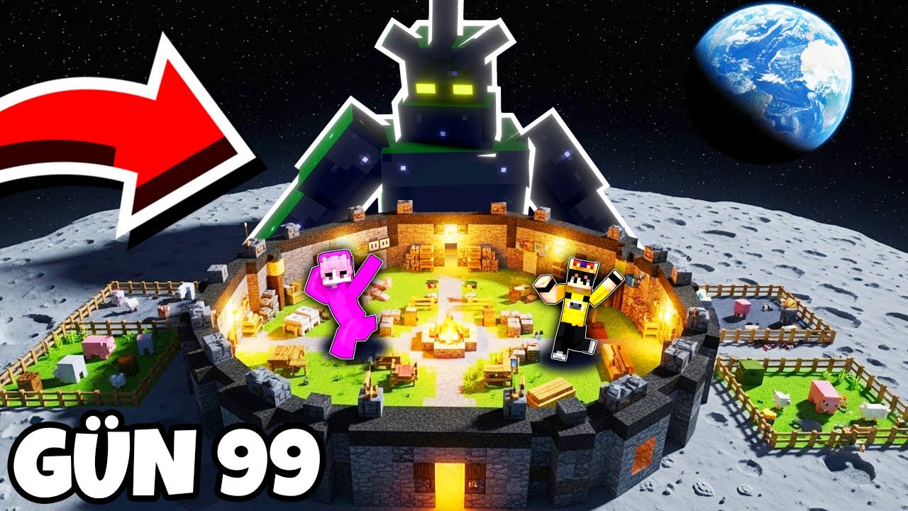 Minecraft'ta 99 GECE UZAYDA HAYATTA KALDIK!