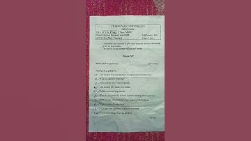 BBS 2nd YEAR || OB &HRM || 2080