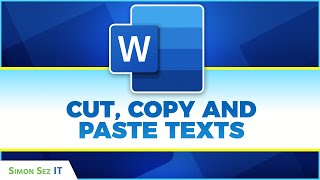 Move Texts with Cut, Copy, and Paste Functions in Microsoft Word 2021/365