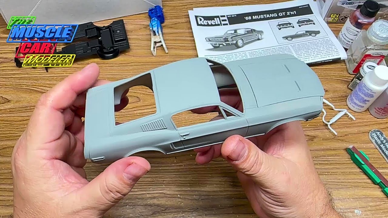 Revell 1968 Ford Mustang GT Bullitt Primer and thoughts - YouTube