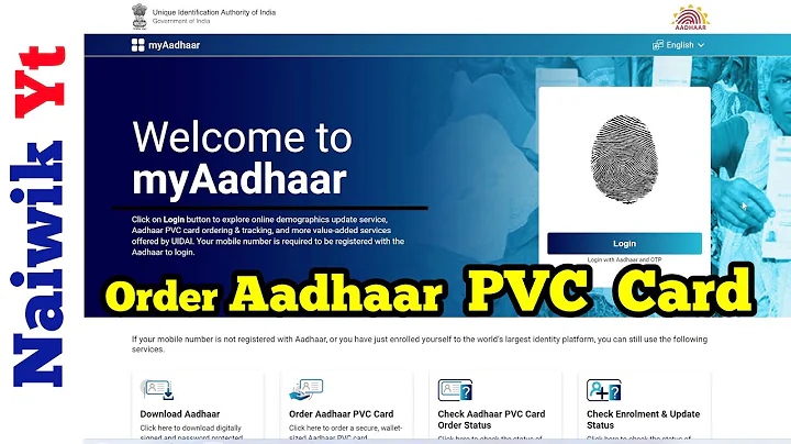 How to order Aadhaar PVC card online