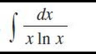 dx / x ln x, Evaluate the indefinite integral.
