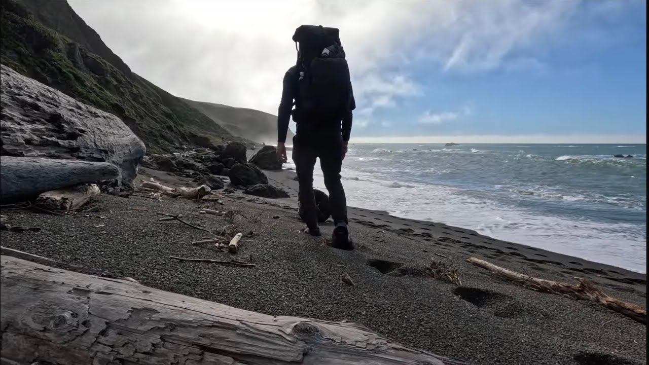 Hiking part of the Lost Coast Trail in the King Range National Conservation Area. 