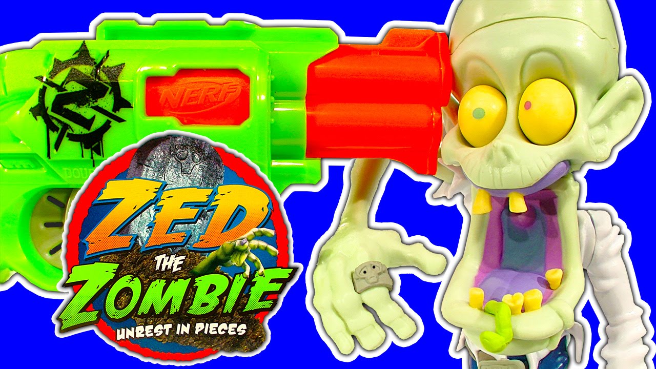 Zed The Zombie Vs Nerf Zombie Strike Guns Lots Of Freakish Family