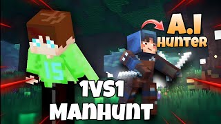 Deadly A.I. Hunter in Minecraft Manhunt (1vs1 Manhunt)...