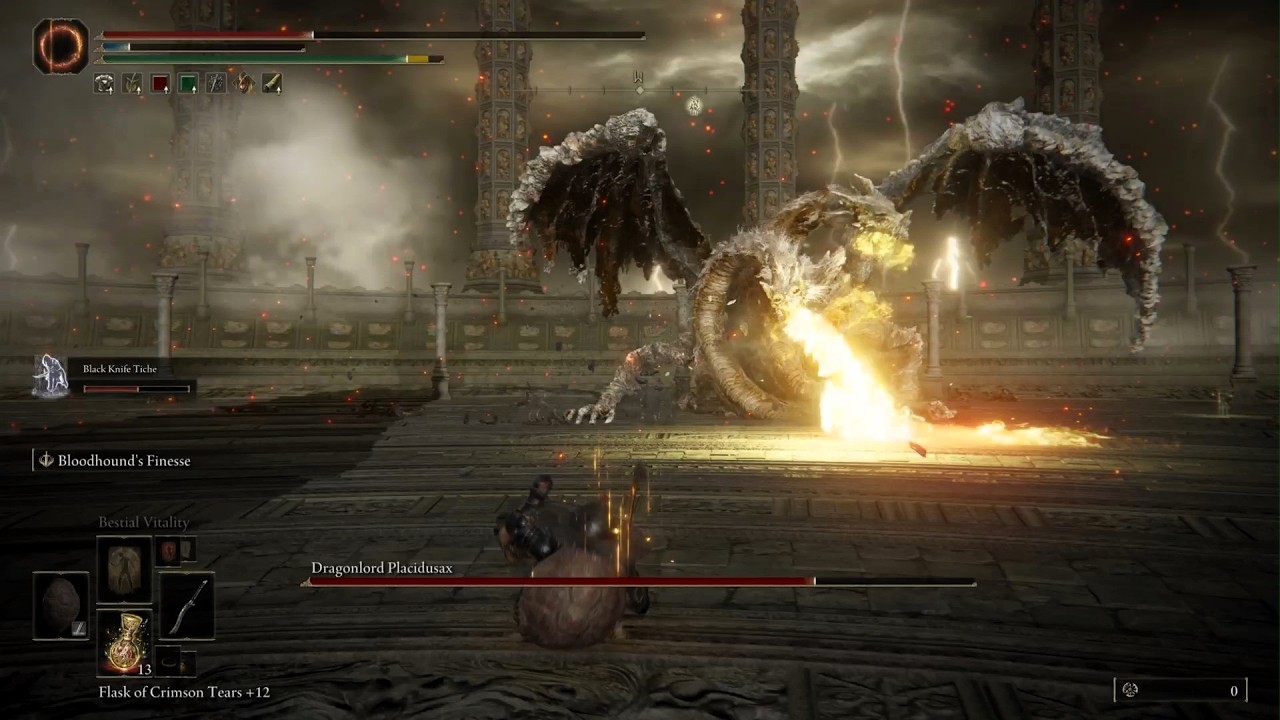 Elden Ring Bossfight Dragonlord Placidusax melee NG+4