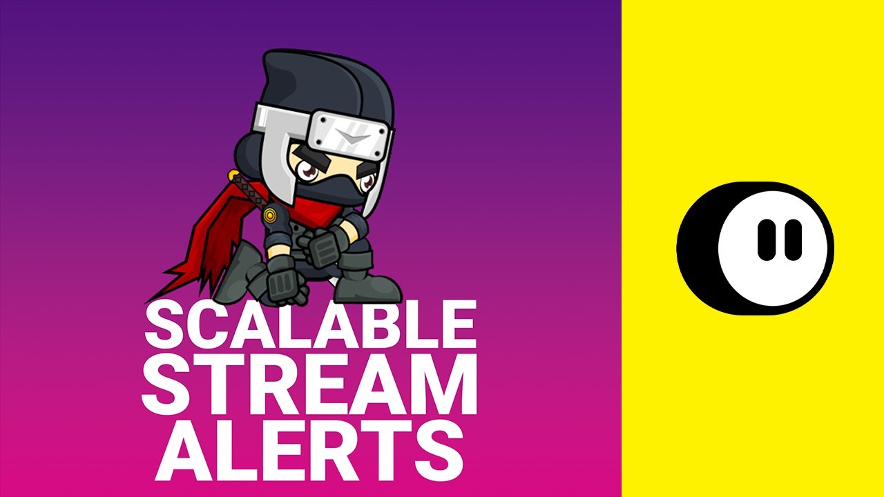 Ninja Twitch YouTube and Facebook Stream Alerts - Black