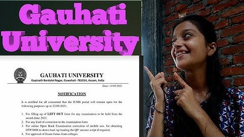 How to edit personal details ||Gauhati University ||
