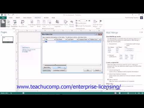 Microsoft Office Publisher Tutorial 2013 Mailings 10.3 Employee Group Training