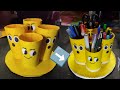 DIY pen / pencil stand making 💫✨💫💛 Best out of waste