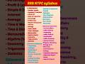 RRB NTPC UG Syllabus 2026 in 10 Seconds 💯