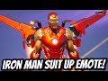 *NEW* IRON MAN TIER 100 + SUIT UP EMOTE GAMEPLAY! - Fortnite Iron Man Skin Challenges