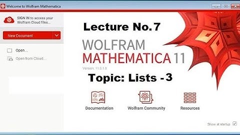 Basics of Mathematica | Mathematica Tutorial List in mathematica | Use of list command Lecture 7