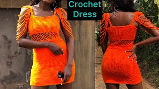 Crochet easy cute dress / bodycon /dinner dress