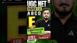 E for Experimental Research | UGC NET PAPER 1 RESEARCH #ugcnetadda247 #ugcnetpaper1 #ugcnetreseach