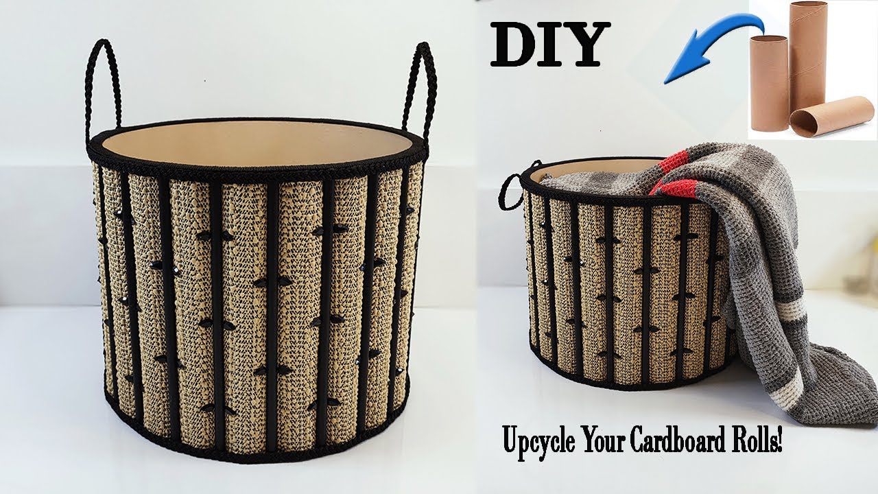 Превратите картонные рулоны в потрясающую корзину! | Легкий мастер-класс DIY