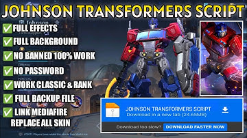 Script Skin Johnson Transformers - Optimus Prime No Password | Full Effect Voice | Patch Latest