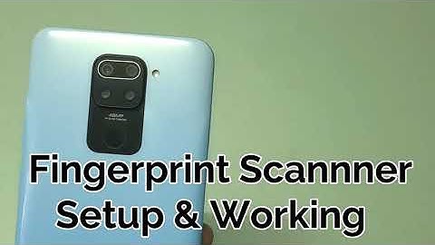 Redmi Note 9 Fingerprint Scanner Setup & Working