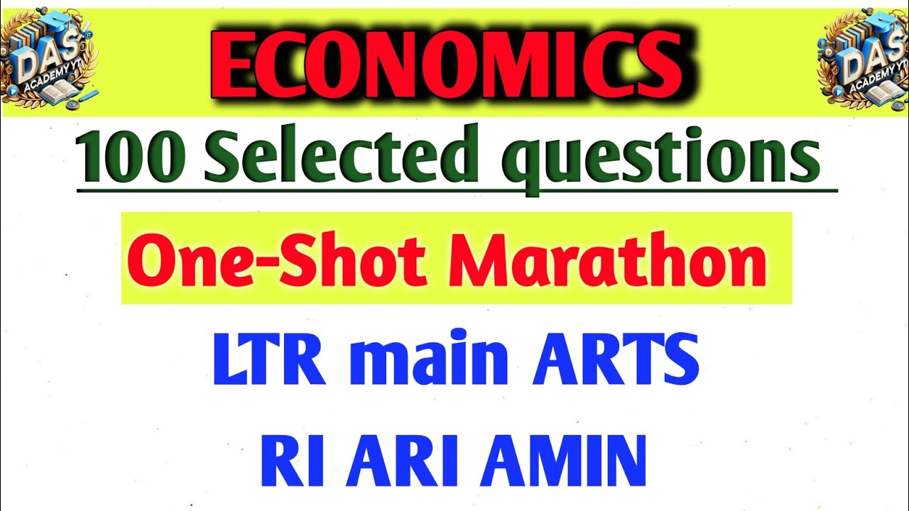 100 Important Economics Questions for LTR MAIN Exam | Top Economics ...