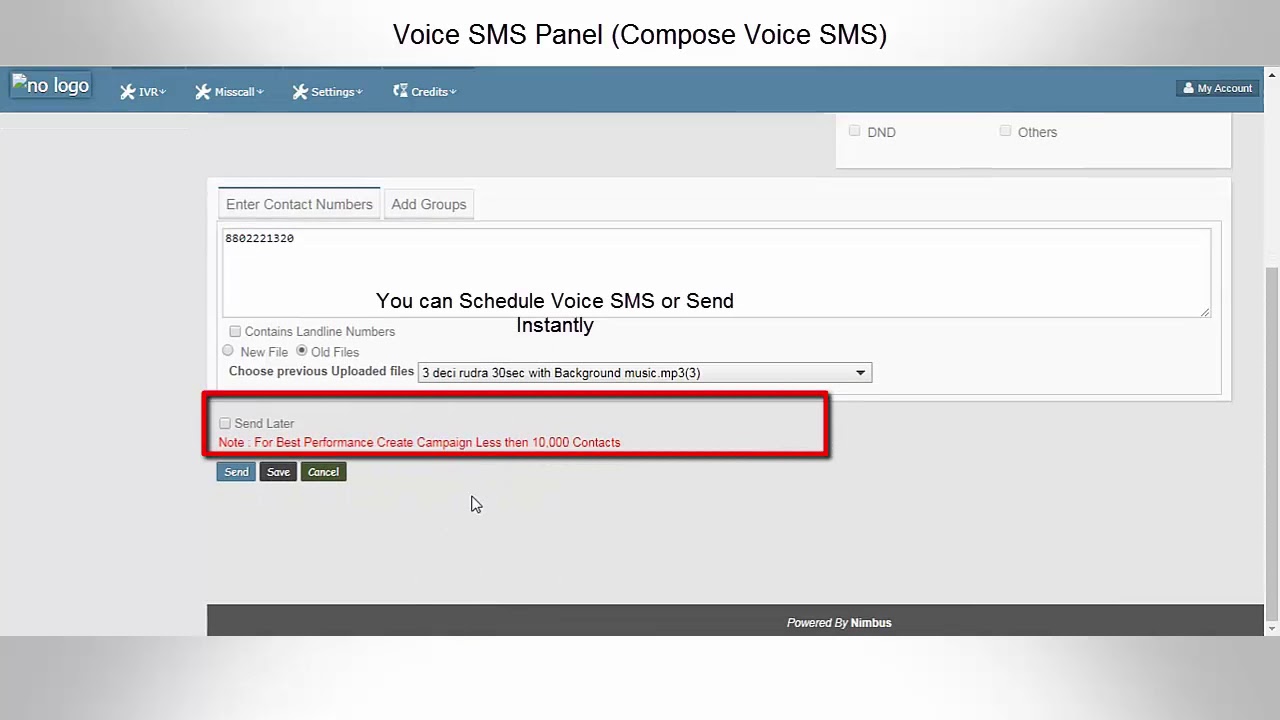 How to Compose Voice SMS.