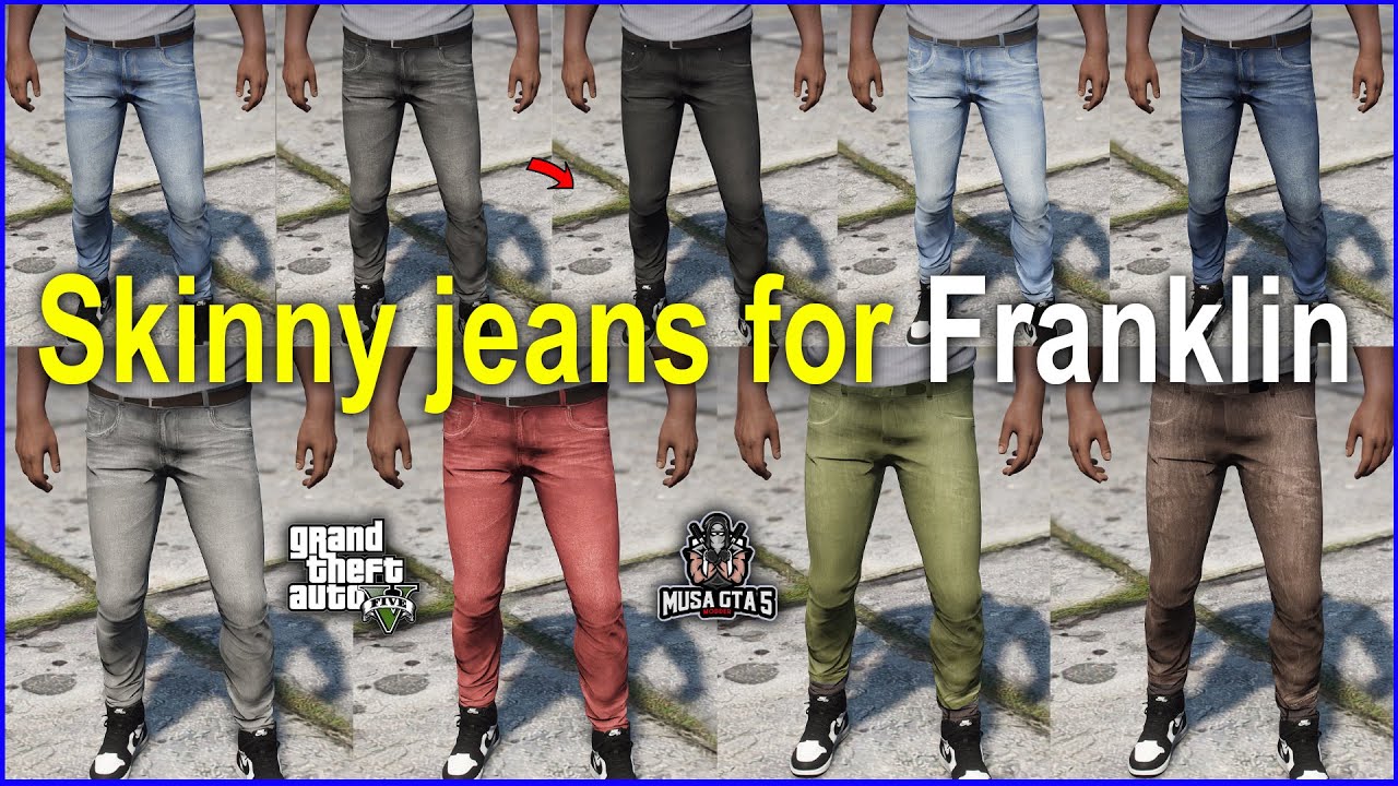 How to install Skinny jeans for Franklin in Gta 5 | GTA 5 PC Mods 2022 ...