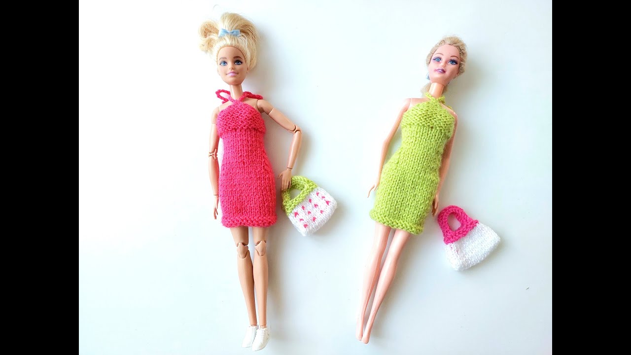 BARBİE ELBİSE YAPIMI - Barbie Giysi Yapımı - Knitting Barbie Doll Dress Making