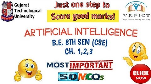 Artificial Intelligence MCQS | GTU Exam | Most Important 50 MCQS Chapter 1-3