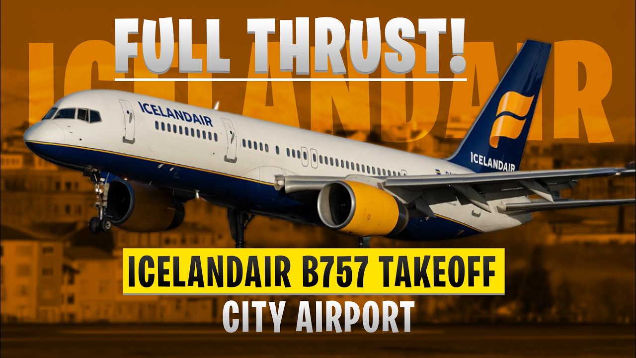 B757 Full Thrust Takeoff SOUND || Extreme Aviation Iceland - YouTube