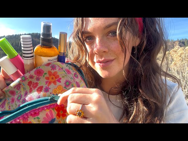 ASMR Doing my Makeup Outside *SOFT SPOKEN*