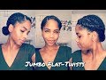 Quick n&#39; Easy | Jumbo Flat-Twist w. Buns | Wash Day Style