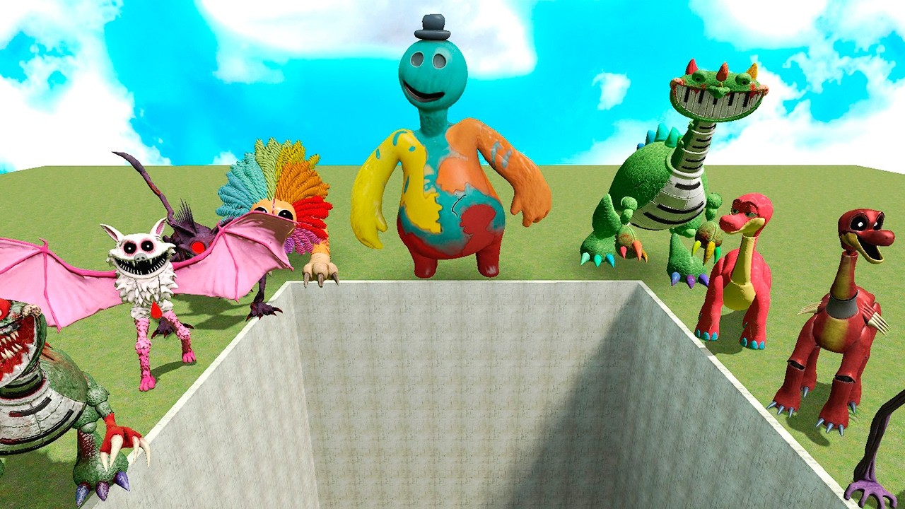 POPPY PLAYTIME! Bou Vs GIANT PIT In Gmod