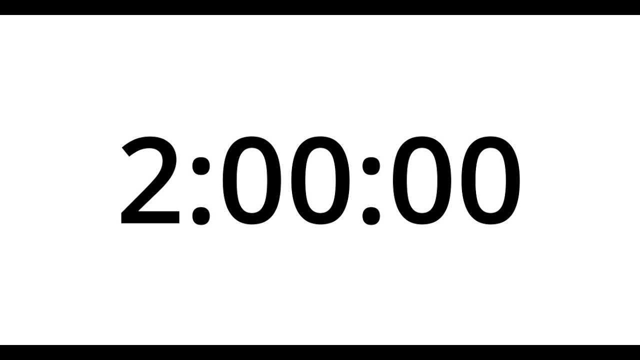 2 hours Countdown Timer | white screen| Focus & Precision ⏳🔥 - YouTube