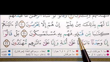 برنامج إعراب القرآن الكريم سورة الزخرف آية ( 21+22 )