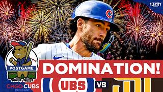 CUBS POSTGAME: Dansby Swanson Is RED HOT! Chicago Cubs Finish Statement Sweep vs Padres! | CHGO Cubs