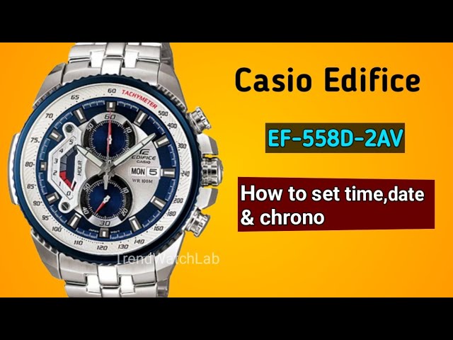 Edifice EF-539D-1A set date, chronograph - YouTube