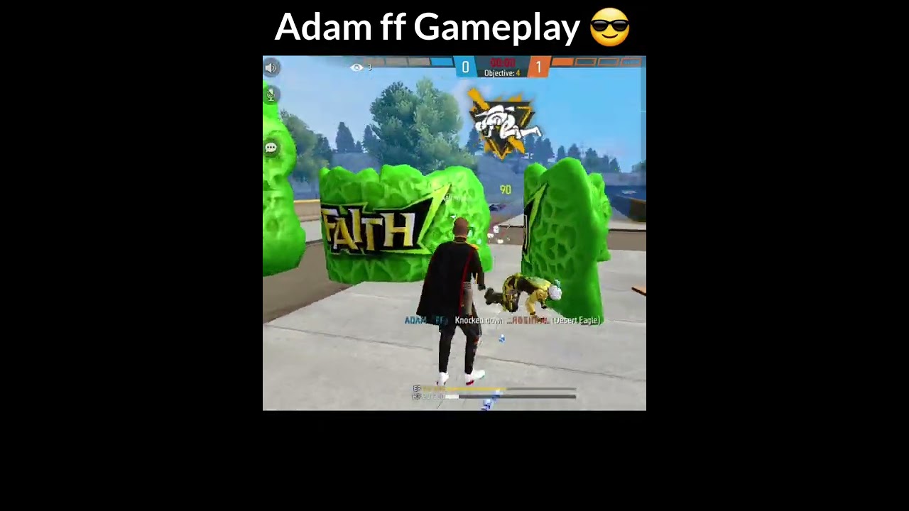 Adam ff Gameplay 😎 Only Desert Eagle solo vs Squad Challenge me 😱