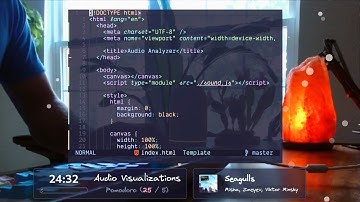 Code With Me 25 / 5 Pomodoro | Lofi Hip-Hop Jazz | Neovim | Programming Audio Visualizations