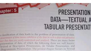 Chapter 5 presentation of data (statistics)