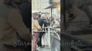 Old Town Square and traditional Czech pastry in December - #yummy