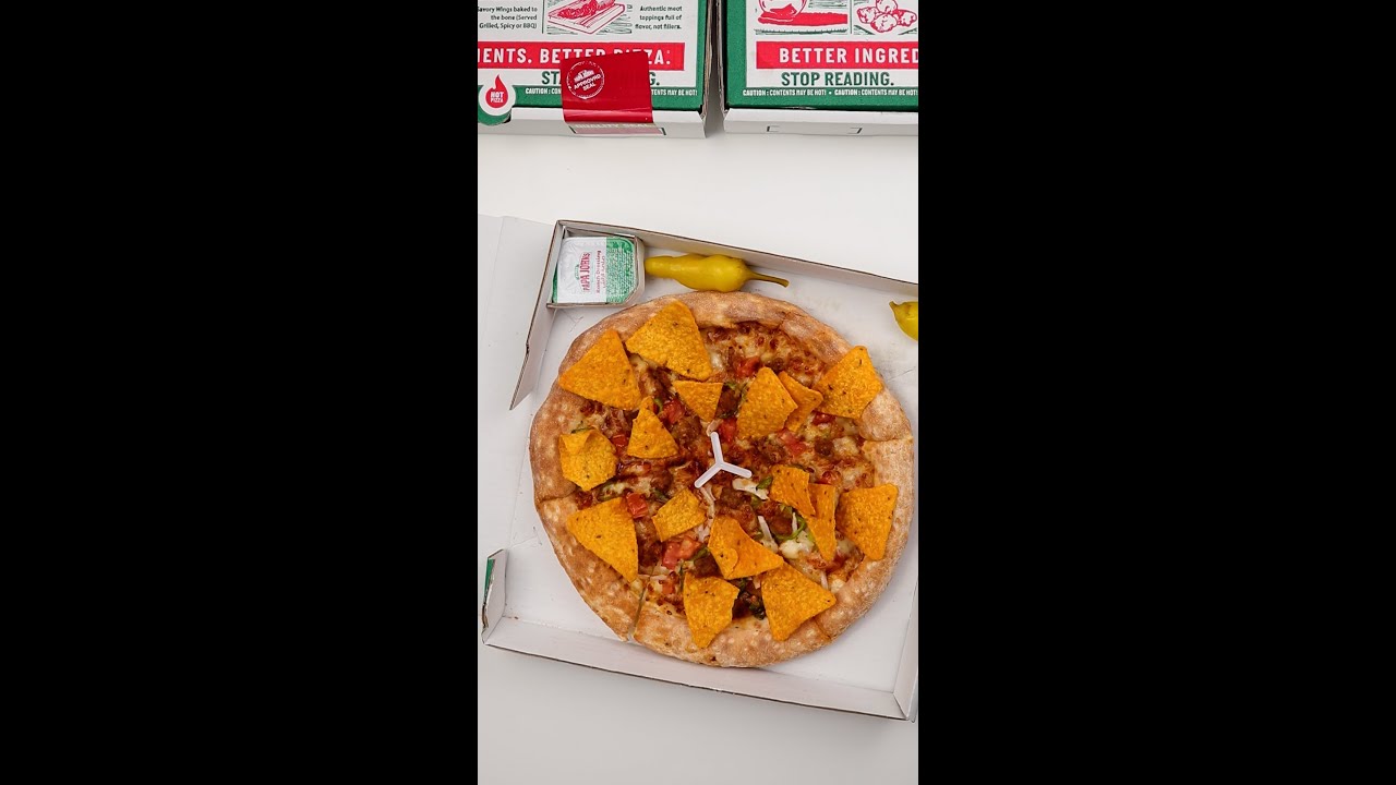 جربت بيتزا بابا جونز الهندى و المكسيكى بالدوريتوس الجديدة