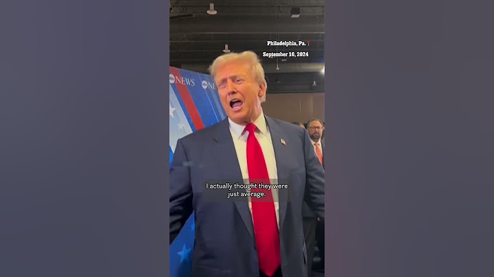Donald Trump makes surprise appearance in the debate spin room