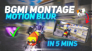 BGMI MONTAGE MOTION BLUR IN 5 MINS | BEST APP FOR MOTION BLUR BGMI MONTAGE | FAST EXPORT 🤝