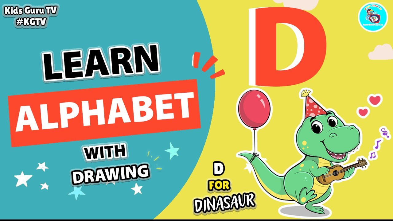Learn D ABCD: Learn D for Dinosaur with Drawing - Fun & Educational Art for ...