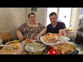 Мукбанг! Mukbang! Мясная запеканка, летний салат😋