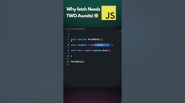 JavaScript fetch Needs TWO Awaits? 🤔 | Understand Async Code Like a Pro!  #fetchapi