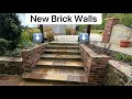 Building an easy brick garden wall with brick on edge finish #bricklaying #bricklayer #construction